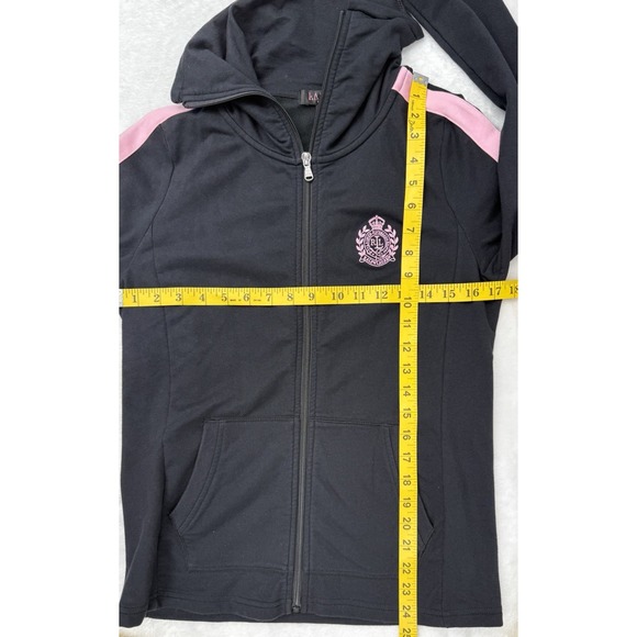 Lauren Ralph Lauren Cowl Full Zip Sz Pet M & Thin Blk Whte Stripe dress Sz M - Picture 8 of 11